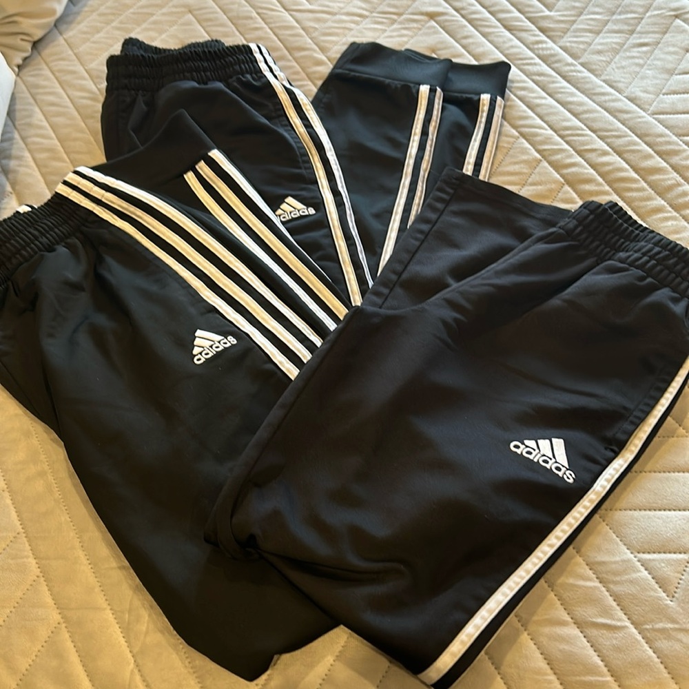 3 adidas pants for boys size large 14/16